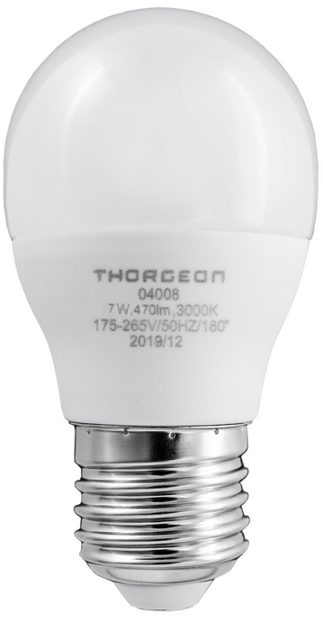 Thorgeon - 04008 LED Light bulb GEN2 7W E27 P45 3000K 595lm