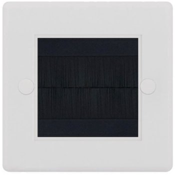 Selectric Smooth 1 Gang Brush Plate with Black Brush