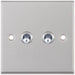 Selectric 7M-Pro Satin Chrome 2 Gang 10A 2 Way Toggle Switch