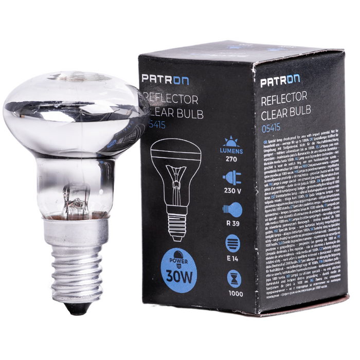Patron - 05415 Reflector Bulb E14 30W R39 230V CL