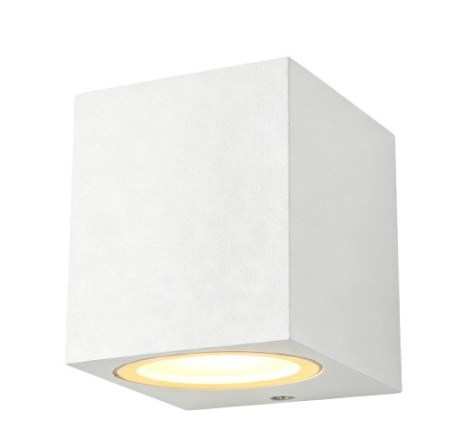 Thorgeon - 03157 Outdoor Wall Light without Light Source 1xGU10 IP65  Square Matt White THORGEON