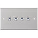 Selectric 5M Satin Chrome 4 Gang 10A 2 Way Toggle Switch