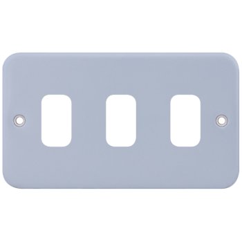 Selectric Metal Clad GRID360 3 Gang Faceplate