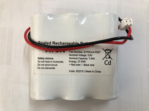 3/1F8-0-A-P007 NICD BATT PACK 3.6V 7500MAH P007 Emergency Batteries Easy Control Gear - Easy Control Gear