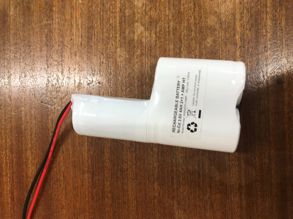 3/4000DHD  2+1 3.6V 4Ah with leads Emergency Batteries Easy Control Gear - Easy Control Gear