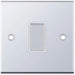 Selectric 5M Polished Chrome 1 Gang 10A 2 Way Switch with White Insert