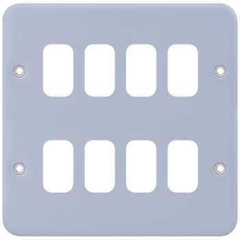 Selectric Metal Clad GRID360 8 Gang Faceplate