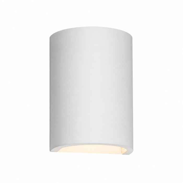 Knightsbridge PWL1 230V G9 40W Curved Up and Down Gypsum/Plaster Wall Light