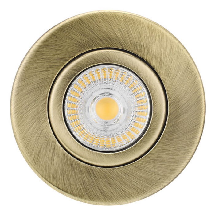 Bell Downlight, Fireproof Centretilt, 6W 240V, Antique Brass - 10658