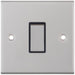 Selectric 5M Satin Chrome 1 Gang 10A 2 Way Switch with Black Insert