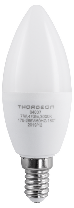 Thorgeon - 04007-D LED Light bulb 7W E14 B35 3000K 470lm