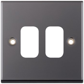 Selectric 7M-Pro GRID360 Black Nickel 2 Gang Faceplate