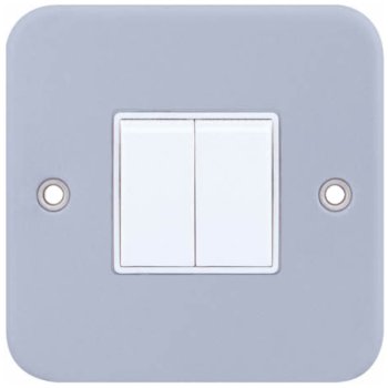 Selectric Metal Clad 2 Gang 10A 2 Way Switch