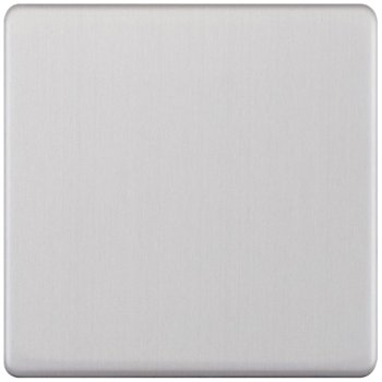 Selectric 5M-Plus Screwless Satin Chrome 1 Gang Blank Plate