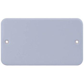 Selectric Metal Clad 2 Gang Blank Plate with Back Box