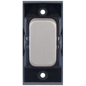 Selectric GRID360 Satin Chrome 10A 2 Way Switch Module with Black Insert