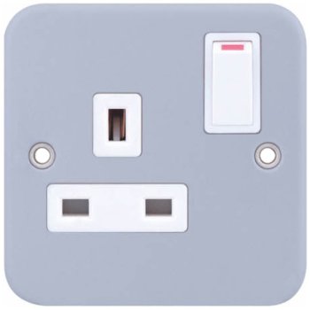 Selectric Metal Clad 1 Gang 13A DP Switched Socket