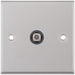 Selectric 7M-Pro Satin Chrome 1 Gang Satellite Socket with Grey Insert