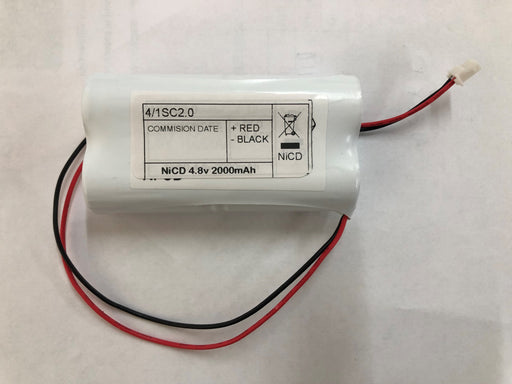 4.8V Sub C  1.6Ah  2AH Square  Formation  Ni-CD EP3514 Emergency Batteries Easy Control Gear - Easy Control Gear