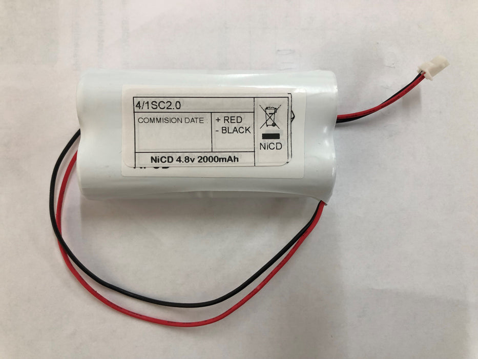 4.8V Sub C  1.6Ah  2AH Square  Formation  Ni-CD EP3514 Emergency Batteries Easy Control Gear - Easy Control Gear