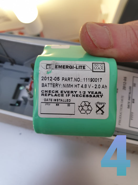 4.8V 3Ah Ni-MH Battery with connector Sub C   11190017 Emergency Batteries Easy Control Gear - Easy Control Gear