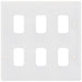 Selectric Smooth GRID360 6 Gang Faceplate