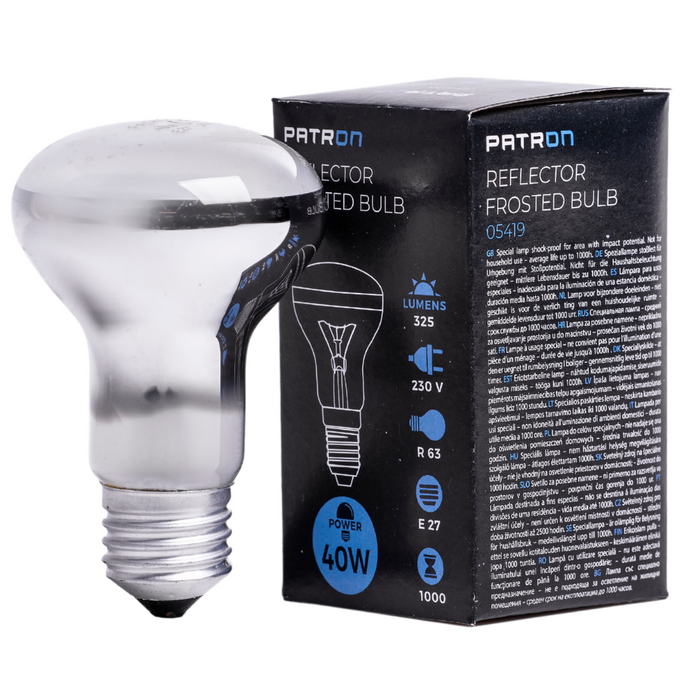 Patron - 05419 Reflector Bulb E27 40W R63 230V FR
