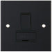Selectric 5M Matt Black 13A DP Switched Fused Connection Unit with Black Insert
