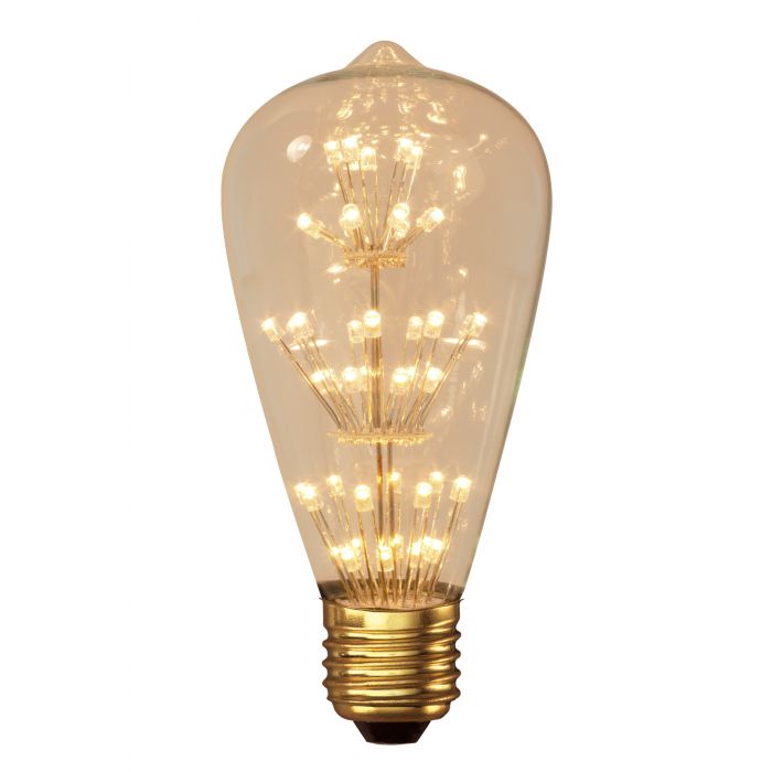 474474 - Calex Pearl LED Rustic lamp 2W E27 47-leds Extra Warm White 280 Lumens LED Driver Easy Control Gear - Easy Control Gear