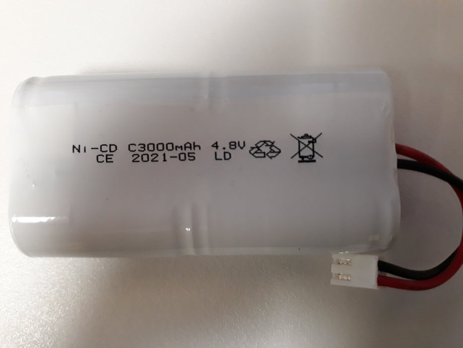 4/1C2-8-C-C031F 4.8V C Size  Ni-Cd 2800Ma ( 3000 ) ma with connector Emergency Batteries easy control gear - Easy Control Gear