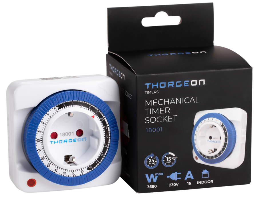 Thorgeon - 18001 Mechanical Timer Socket 24h 15min