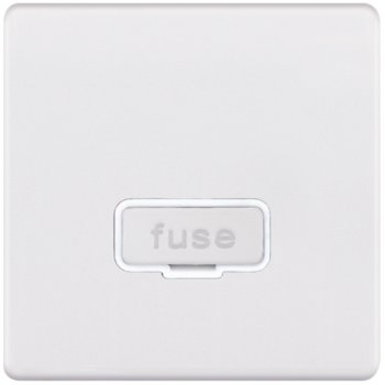 Selectric 5M-Plus Matt White 13A Fused Connection Unit with White Insert