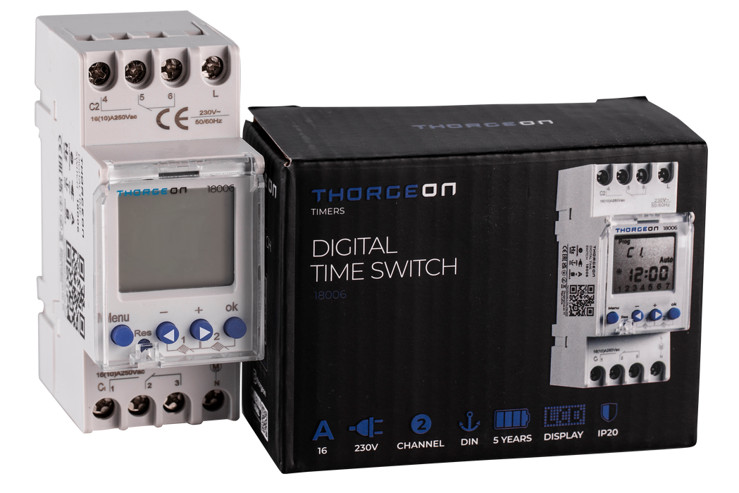 Thorgeon - 18006 Digital Time Switch 2-Channel