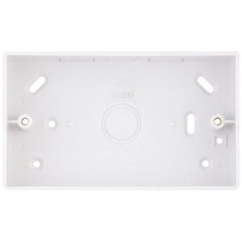 Selectric Smooth 2 Gang 30mm ABS Surface Pattress Box