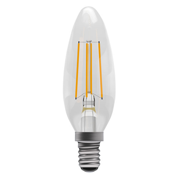 Bell Lamp, LED Filament Clear Candle SES/E14, 3.3W 470lm 240V, 2700K - 60720