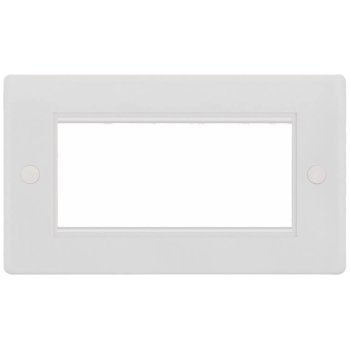 Selectric Smooth 2 Gang Euro Plate with Quad Aperture