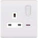 Selectric 5M-Plus Matt White 1 Gang 13A DP Switched Socket with Neon and White Insert