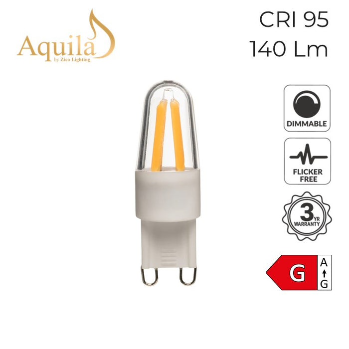 Zico Mini G9 Clear 2W 2700K Light Bulb Dimmable