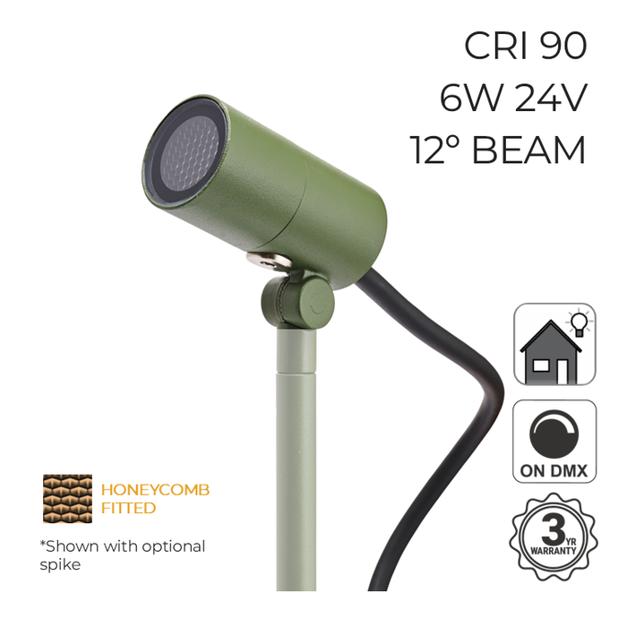 Zico Landscape Accent Spotlight 6W 24V IP66 12° with Honeycomb