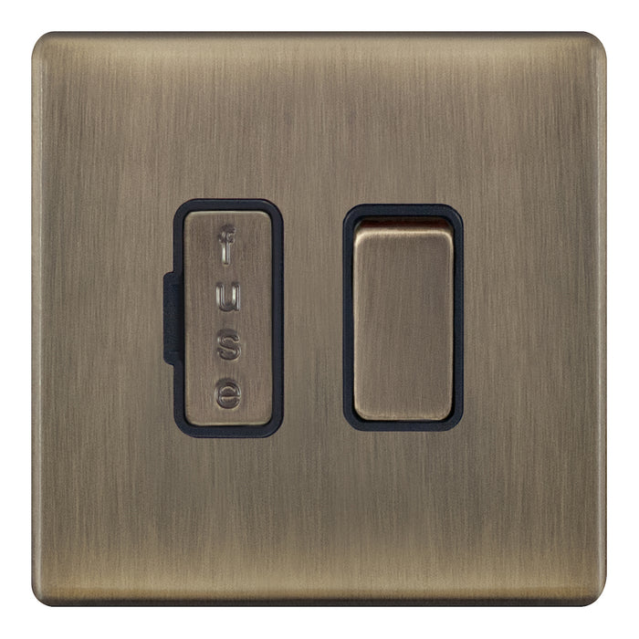 Selectric 5M-Plus Antique Brass Screwless 13 Amp Fused Connection Unit DP – Switched