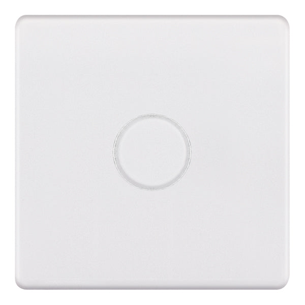 Selectric 5M-Plus Matt White 1 Gang 2 Way Dimmer Switch – 5-100W – Push On Off