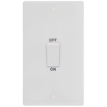 Selectric Smooth 2 Gang 45A DP Switch