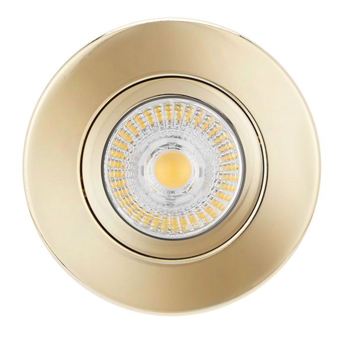Bell Downlight, Fireproof Centretilt, 6W 240V, Brass - 10659