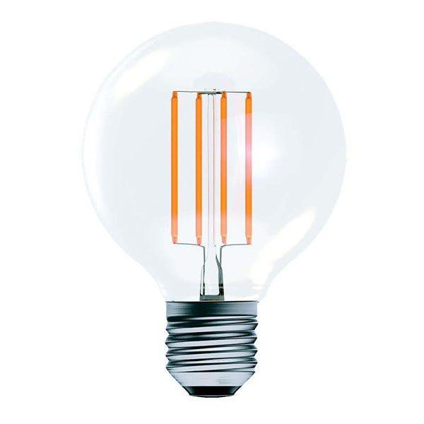 Bell 60215 Aztex 6W LED CRI90 Filament 80mm Globe Dimmable - ES, Clear, 2200K 560lm