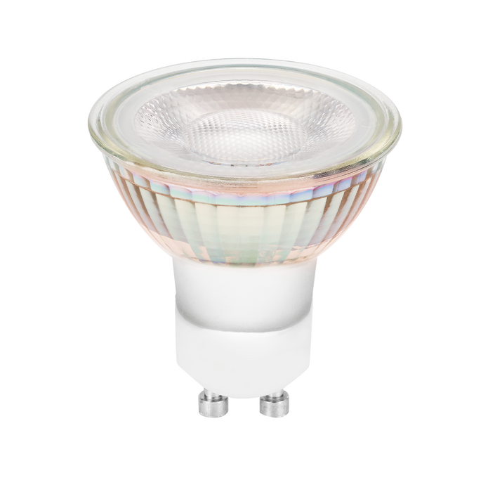 Bell 60634 3.8W LED Halo Glass Dim To Warm GU10 - 2200-2700K, 38° Beam 410lm