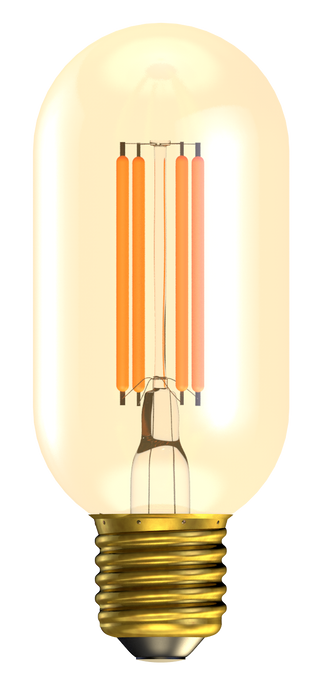 Bell 60816 3.3W LED Vintage Tubular - ES, Amber, 2200K - L110mm 365 Lumen