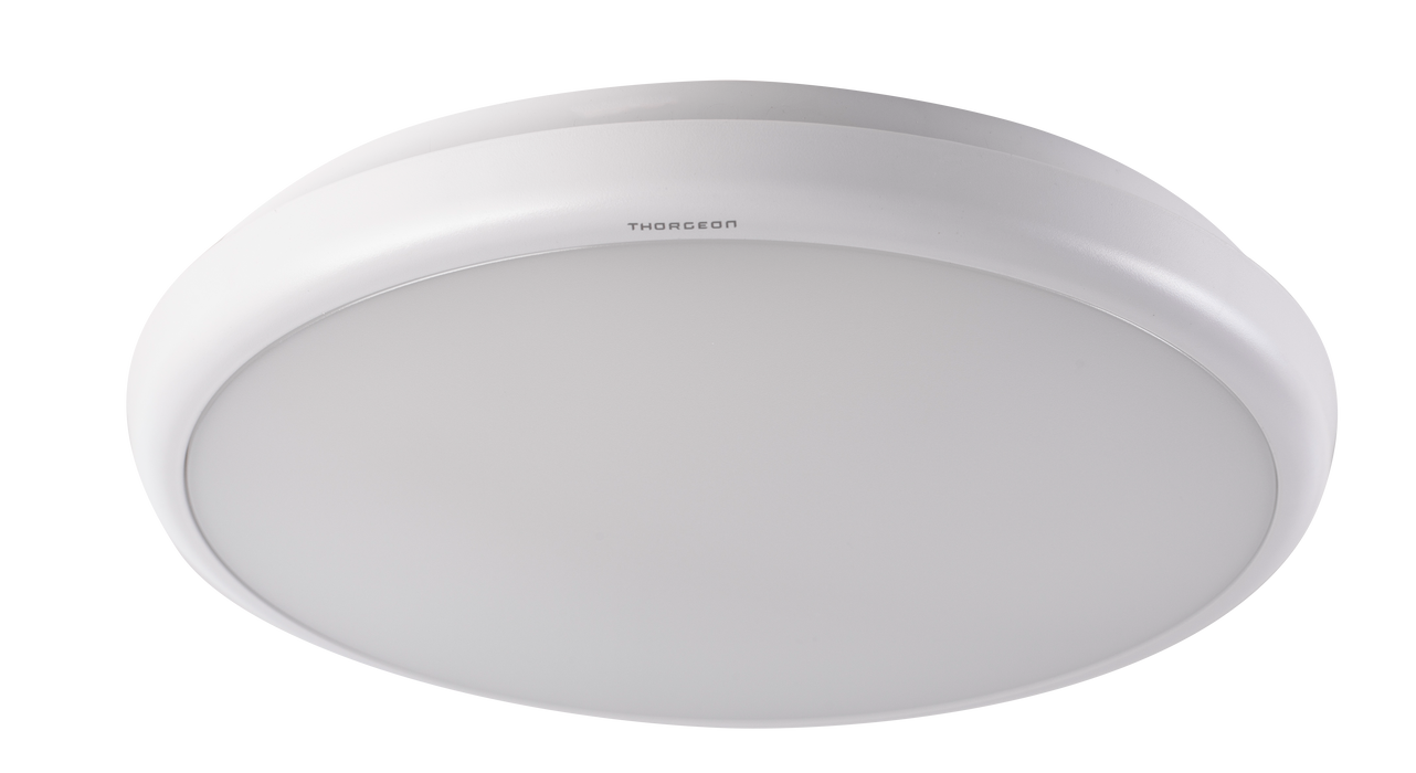 Thorgeon - 03154 SLIM Circular Microwave Presence Sensor LED Lamp 12W-24W, 1200Lm-2400Lm, CCT 2700-6500K, D30, 1-4m IP66 IK10
