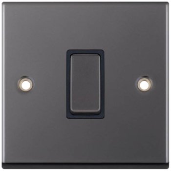 Selectric 7M-Pro Black Nickel 1 Gang 10A Intermediate Switch with Black Insert