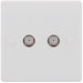 Selectric Smooth 2 Gang Satellite Socket
