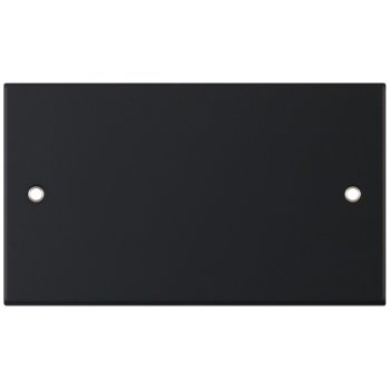 Selectric 5M Matt Black 2 Gang Blank Plate